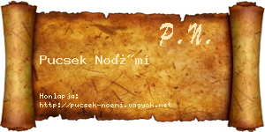 Pucsek Noémi névjegykártya